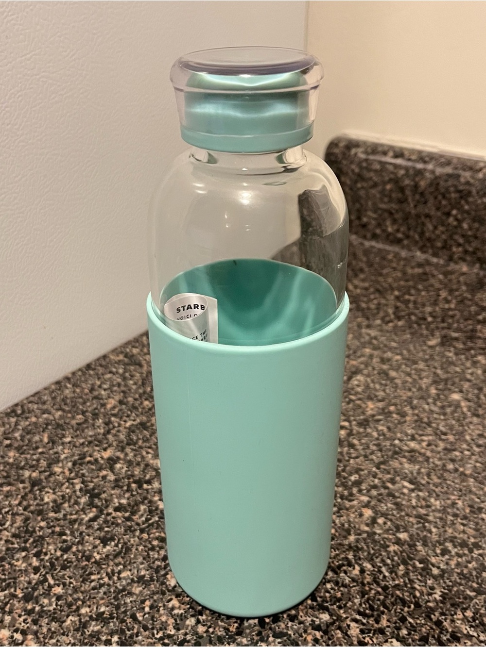 Starbucks Mint Green Glass Bottle with Silicone Sleeve - Pastel Aqua - Picture 3 of 7